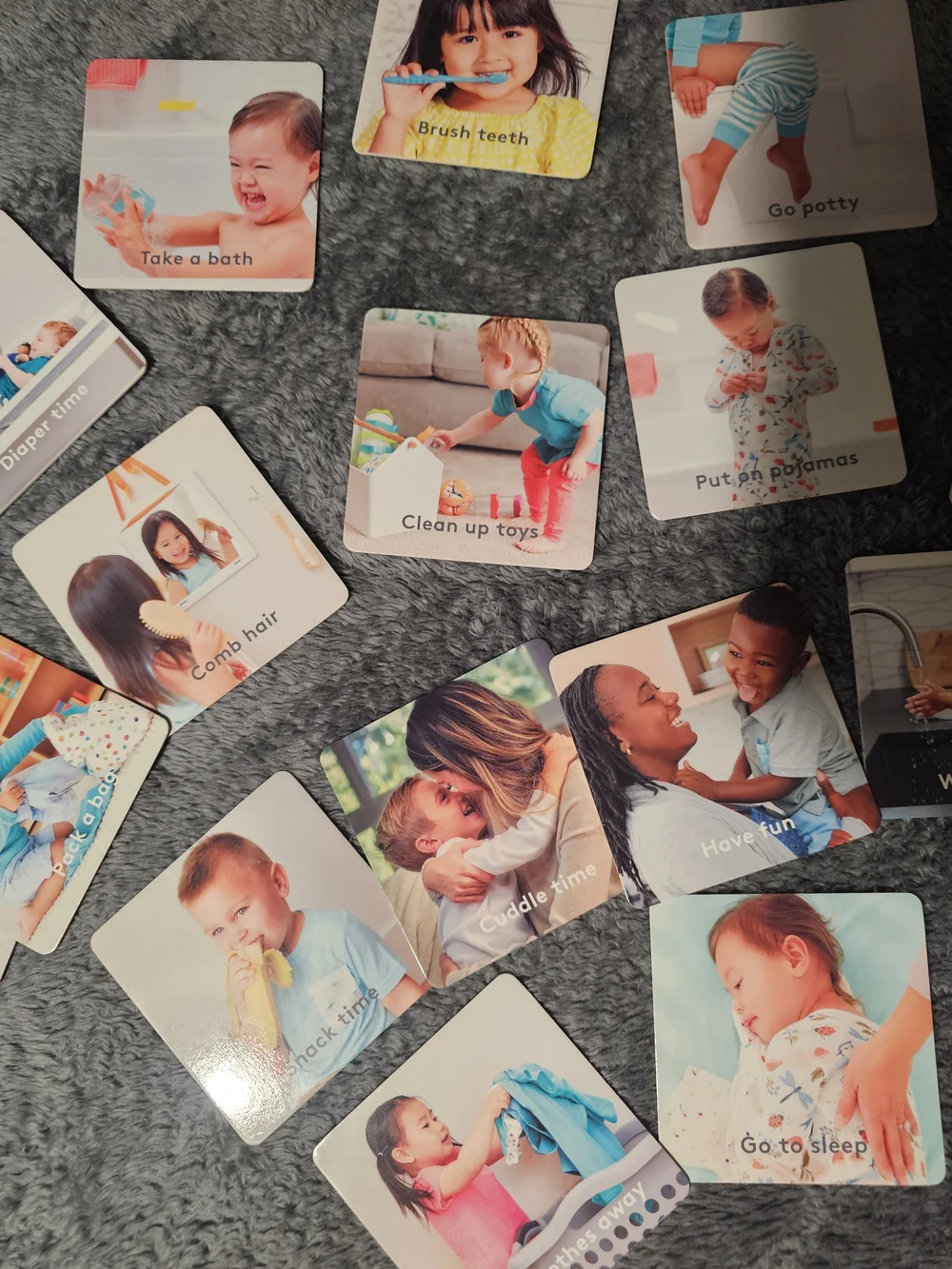 Daily Routine Picture Cards for Kids - Multi-Color Routine Flashcards - Picture 2 of 2